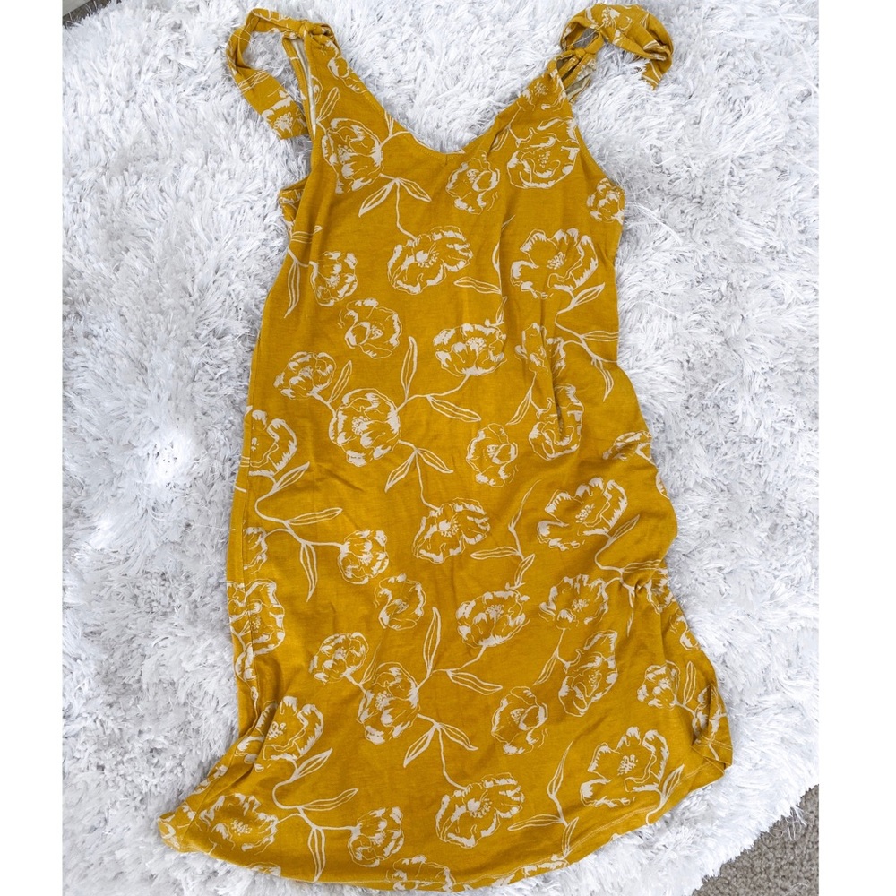 XS Yellow floral dress- Agnes & Dora